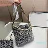 designer woman handbags crossbody bags women pearl chain tote Texture Woolen Cloth Fluffy Handbag Small Purse