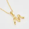 Pendants ANDYWEN 925 Sterling Silver Gold Letter A-Z Initial Alphabet Charm Women Accessories Choker Chain Necklace Making Fine Jewelry