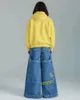 JNCO Baggy Jeans Y2K Harajuku Hip Hop Streetwear Vintage Pocket graphic jeans Mens Womens American High Waisted wide leg jeans 240309