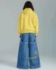 JNCOバギージーンズY2Kハラジュクヒップホップストリートウェアヴィンテージポケットグラフィックジーンズメンズレディースアメリカンハイウエストワイドレッグジーンズ240309