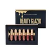 BEAUTY GLAZED 6Pcs/Set Professional Liquid Lipstick Lip Gloss Makeup Matte Sexy Kit Long Lasting Cosmetics Waterproof Maquiagem 240311