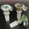 New Arrived Colorful 14mm bowl and 18mm glass bowl Male Joint Handle Beautiful Slide bowl piece smoking Accessories