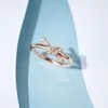 Projektant S925 Sterling Silver Splated 18knot Rose Gold-Splated Mother Mother Knot Girl Rope Pierścień żeńska