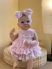 18 -calowa Bettie Full Body Soft silikonowa dziewczyna Reborn Baby Doll z malowanymi realistycznymi włosami Bebe Toys 240304