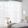 Cortinas lindas cortinas de tule branco rosa amor princesa gaze para quarto infantil janela varanda pura para sala de estar