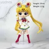 Action Toy Figures Kawaii Anime Sailor Moon Figures Tsukino Usagi Chibiusa Figur PVC Toy Model Hand Made Anime Dolls Toys Gifts for Kid LDD240314