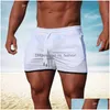 Running Shorts Men Running Shorts Sport Training High Elastic Solid Swimming Beach Wear Casual Workout Soccer Fitness Gym Drop Deliver Dhlb6