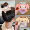 Cartoon Zubehör 4 Farben Mode Kuromi Cinnamoroll Charms Haarband Mädchen Elastische Haarband Zubehör Scrunchies Drop Lieferung B Dhnli