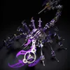 3D -pussel Färgglada Scorpion King 3D Metal Puzzle Toys Assembly Decoration Education Puzzle DIY Assemble Vuxen födelsedagspresenter 240314