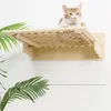 Cat Bed Wall Mounted Hammock For Large Cats Or Kitty Wood And Sisal Rope Wall Shelves And Perches Bed Furniture Jumping 240227