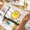 Frame Originele houten kunstfotolijst voor A4 Magnetische opening aan de voorkant Verwisselbare fotolijsten Display Kinderen Kinderen Kunstwerk Tekening