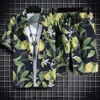 Projektant garnitur swobodny hawajski koszula i szorty letni trend krótki rękaw smażony ulica para mężczyzn 5tj6