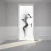 Stickers Newest 2pcs/set 3D Sexy Woman Silhouette DIY Door Art Mural Stickers Home Decor Creative Wall Sticker For Bathroom Art Posters