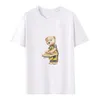 Neues Damen-T-Shirt, kurzärmeliges POLO-Shirt des Designers 2024, T-Shirt mit Animal-Print, Sommertop aus 100 % Baumwolle