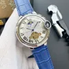 Orologi da uomo di lusso con cinturino in acciaio meccanico automatico Tourbillon alla moda