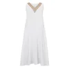 Casual Dresses Women Summer Bohemian Beach Dress Sleeveless Lace V Neck Long Pockets Maxi For Elegant 2024 Vestidos