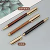 Fountain Pens Fountain Pens Luxury Ballpoint Pen Brass Ebony Spinning Red Gold BALL POINT PEN Stationery Office School Supplies Writing Custom Q240314