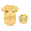 Ess Babys Jumpsuit Designer Rompers 2ピースセット新生児ピュアコットン短袖ボディスーツクラシックプリントキッズRomper CSD2403146-6