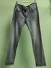 Vendita calda nuovi jeans da uomo firmati di lusso con lettere skinny strappati in difficoltà ~ jeans TAGLIA USA 28-36 ~ bellissimi pantaloni da motociclista in denim causale da motociclista slim da uomo jeans hip hop