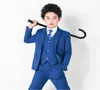 Three Piece Royal Blue Boys Wedding Suits Flower Children Formal Party Tuxedos 2018 Jacket Pants Vest3360825