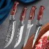 Knivar 7CR17MOV Rostfritt stål Kök Knivar Hand Forging Bening Knife Butcher Meat Cleaver Vegetabilisk Skivkniv BBQ Tool