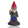 Skulpturer Naughty Garden Gnome Funny Malfing Trädgård GNOME Ornamente Get Away Lawn Gnome Staty för trädgårdsdekoration liten staty