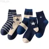 Kindersocken 5 Paar Kinder Baumwollsocken Jungen Mädchen Qualität Atmungsaktive Socken Modedesign Studenten Schulsocken YQ240314