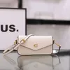 Stylish Handbags From Top Designers New Coated Old Flower Combination Leather Single Shoulder Crossbody Bag Three in One Envelope Flipped Small Square for Women