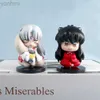 Action Toy Figures 6 pièces nouvelle figurine d'action Inuyasha Sesshoumaru mignon Mini poupée bande dessinée PVC modèle jouets cadeau enfants bureau décoration charme Collection ldd240314