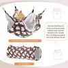 Jaulas 1set Hamster Túnel Cama Mantener caliente Cama para mascotas Accesorios para jaulas Ardilla Hurón Rata Hamaca Cama colgante Suministros para mascotas Casa de conejillo de indias