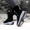 Scarpe fitness Stivali da neve Inverno Donna 2024 Qualità alla caviglia Mantieni caldo Nero Donna Stringate Comodo per