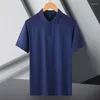 Heren Polo's 2024 Luxe Ijs Zijde Traceless Elastisch Korte Mouw T-shirt Zomer High End Merk Mode Business Polo shirt