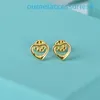 2024 Jewelry Designer Brand Stud 925 Sterling Silver Smooth Face Love for Women Plated with 18k True Gold Ins Minimalist Stylish Heart Shaped Earrings