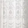 Curtains Embroidered White Tulle Sheer Curtains for Living Room Curtains for Bedroom Wedding Voile Flower Drapes Windows Backdrop Europe