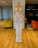 Vestidos de casamento dhl bainha de penas de avestruz coluna cristal grânulo vestidos de noiva strass miçangas petites plus size feito sob encomenda ing