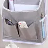 Storage Bags Bag Organizer Fabric Closet Over The Door With Sticky Hooks Cotton Linen Desktop Basket Pocket For