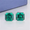 Stud Earrings Lab Created Emerald Necklace Jewelry MS-048