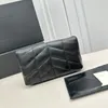 エンベロープパフハンドバッグ財布本物のレザークレジットカード財布磁気ボタンゴールデンハードウェア女性フラップファッションウォレット2ピースセット