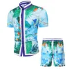 Costume de créateur de style chinois pour hommes, chemise à manches courtes, ensemble de vêtements surdimensionnés pour touristes de plage, Nwqx