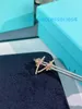 2024 Mücevher Tasarımcısı Marka Saplama Knot Düğüm Küpe Mavi Pembe 18K Gül Altın İşçilik El Seti Elmas