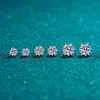 925 Silver Earring with Moissanite Diamond 1ct Vvs Snowflake Shape Earrings for Women