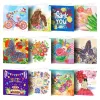 Stitch AZQSD Diamond Painting Greeting Card Blessing Christmas 6/8/12pcs Happy Birthday Animal Flower Landscape Envelope Postcard