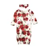 Dekens baby slaapzak geboren deken swaddle wrap jurk bloemen outfits 0-9m