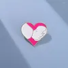 Brooches Creative Pink Heart Breastfeeding Enamel Pin Maternal Love Metal Brooch Lapel Backpack Badge Jewelry Gifts Wholesale