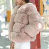 UPPIN Importiert Hohe Qualität Rosa Pelzmantel Frauen Winter Dicke Warme Faux Pelzigen Mädchen Mäntel Runde Kragen Frauen Gefälschte pelz Jacke2212837