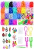 600 1500pcs Renkli Tılsım Bantları Set Şeker Renk Bilezik Yapımı Kit DIY Kauçuk Band dokuma kızlar zanaat oyuncakları Hediyeler 2206088125885