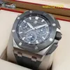 AP Gentlemen Watch Montre en titane Royal Oak Offshore 26420IO Bague en acier de précision Trois yeux Chronographe Mode Homme Loisirs Affaires Sports Machines Montres