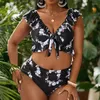 Dames Badmode Plus Size Vrouwen 2024 Hoge Taille Badpak Vrouwelijke Grote Badpakken Tankini Badpakken Strandkleding Zwemmen 2 Delige Set