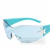 Kids star sunglasses candy color boys girls Frameless pilot design adumbral children beach sunblock shade Z7175