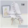 Bed Rails 1M/2M/ Baby Bumper Handmade Weaving Bed Braid Knot Pillow Cushion For Infant Bebe Crib Protector Cot Room Drop Delivery Baby Dhtkr